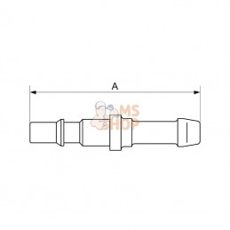 CRP066806; PREVOST; Rac.rap. pour tuyau 6mm; pièce detachée