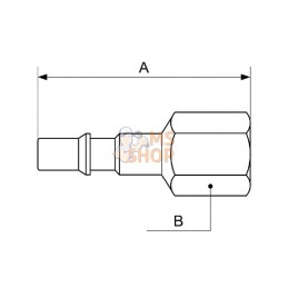 CRP086101; PREVOST; Racc. rap. filet fem. BSP 1/4"; pièce detachée