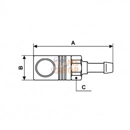 CSM061806; PREVOST; Racc. rapide sécu embout 6mm; pièce detachée