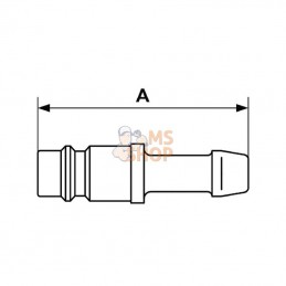 ERP076806; PREVOST; Rac.rap. pour tuyau 6mm; pièce detachée