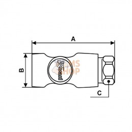 ESI071101P001; PREVOST; Raccord rap. sécu fem BSP1/4"; pièce detachée