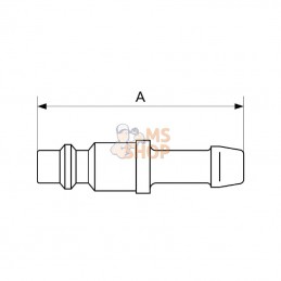 IRP066806; PREVOST; Rac.rap. pour tuyau 6mm; pièce detachée