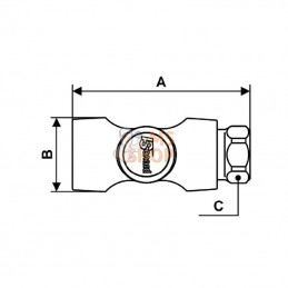 ISI061101P001; PREVOST; Raccord rap. sécu fem BSP1/4"; pièce detachée