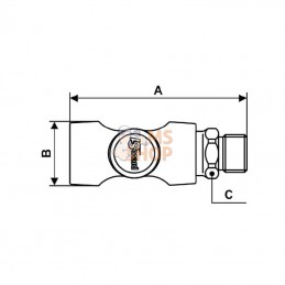 ISI061151P001; PREVOST; Raccord rap. sécu mâle BSP1/4"; pièce detachée