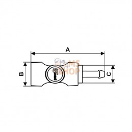 ISI061806P001; PREVOST; Rac. ra. de sé. cyl. 6 mm; pièce detachée