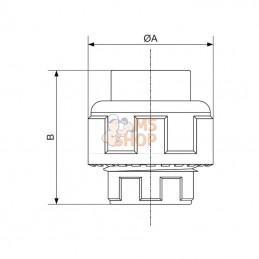 PVR3UN32; PREVOST; Coupleur Prevost 3 pc.32mm f/f; pièce detachée