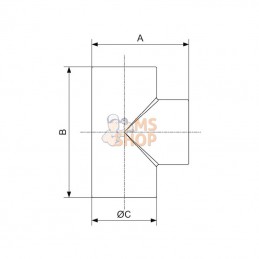 PVRTEE50; PREVOST; Pièce en T Prevost 50 mm 90º; pièce detachée