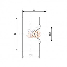 PVRTER2520; PREVOST; Pièce T Prevost 25x20x25 90º; pièce detachée