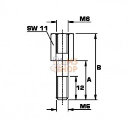 RS9514D; STAUFF; Vis M8x50; pièce detachée