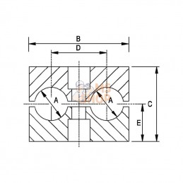 RS11212P005; STAUFF; Col. ser. tuy. cpt R12x12mm(5); pièce detachée