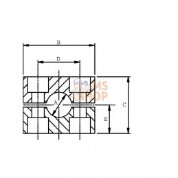 RS412P005; STAUFF; Collier de serrage complet 3/4" (5); pièce detachée