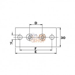 RS9411; STAUFF; Plaque a visser simple GR.1; pièce detachée