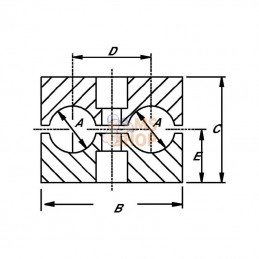 RS912113P001; STAUFF; Fix. de tube double PP13/13; pièce detachée