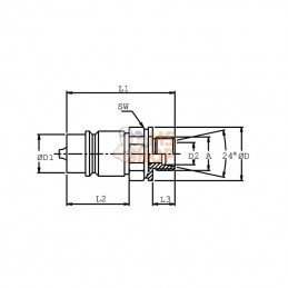 SKPM10L14; STAUFF; Coupleur mâle 3/8 M14x1,5-8L; pièce detachée