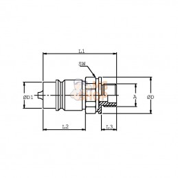 SKPM10A06; STAUFF; Raccord hydraulique; pièce detachée