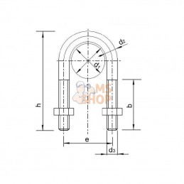 RUBZ6582; STAUFF; Étrier de tube 2 1/2"; pièce detachée