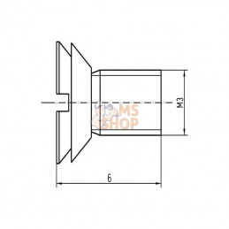 09200009918; HARTING; Vis tête fraisée M3x6 a. joint; pièce detachée