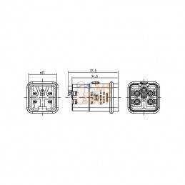 09200042633; HARTING; Insert M A 4P Quick Lock; pièce detachée