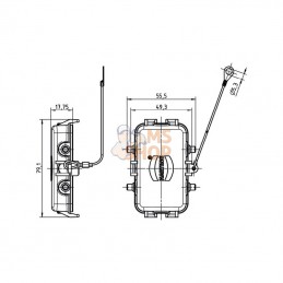 09300105425; HARTING; Couvercle 10B avec 4 cames, métal; pièce detachée