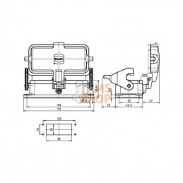 09300160306; HARTING; Embase encastrée 16B; pièce detachée