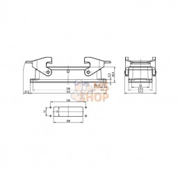 09300240301; HARTING; Embase encastrée 24B; pièce detachée