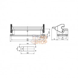 09300240307; HARTING; Embase encastrée 24B; pièce detachée