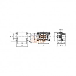 09330062601; HARTING; Insert M E 6P racc. à vis; pièce detachée