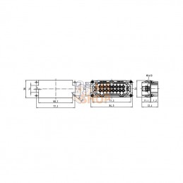 09330162611; HARTING; Insert M E 16P racc. à vis 17-32; pièce detachée