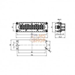 09330242711; HARTING; Insert F E 24P racc. à vis 25-48; pièce detachée