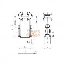 19200320272; HARTING; Embase saillie 32A 2xM32; pièce detachée