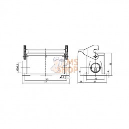 19300161251; HARTING; Embase saillie 16B 1xM25; pièce detachée