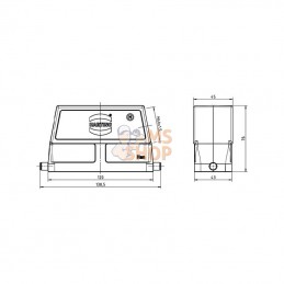 19300240548; HARTING; Capot 24B M40 entrée latérale; pièce detachée