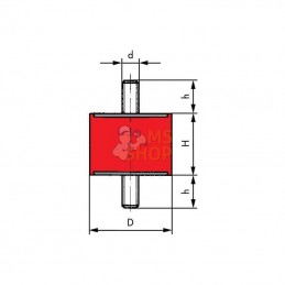 5050A55; KRAMP; Silent bloc TYPE A; pièce detachée