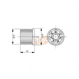 11100080PN; PNEUTRON; Interrupteur poussoir, feux de détresse, rond, rouge; pièce detachée