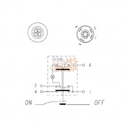 11130560PN; PNEUTRON; Interrupteur à poussoir, ventilation, rond, jaune; pièce detachée