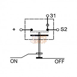 11135080PN; PNEUTRON; Interrupteur à poussoir, vibration, rond, jaune; pièce detachée