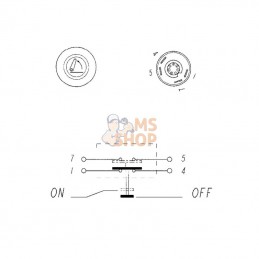 11145320PN; PNEUTRON; Interrupteur poussoir, relevage, rond, vert; pièce detachée