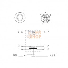 11175160PN; PNEUTRON; Interrupteur poussoir, round, jaune; pièce detachée