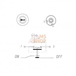 11215100PN; PNEUTRON; Interrupteur poussoir, Klaxon, rond, jaune; pièce detachée