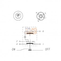 EL514101; PNEUTRON; Interrupteur à poussoir, phares, ronds, jaunes; pièce detachée
