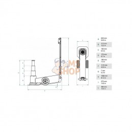 CA330S; REMA TIP TOP; Cric hydropneumatique; pièce detachée