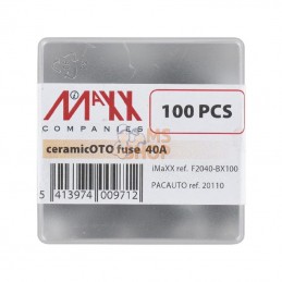 SI12040; IMAXX; Fusible stéatite 40A longueur 25mm noir pack 100x iMaXX; pièce detachée