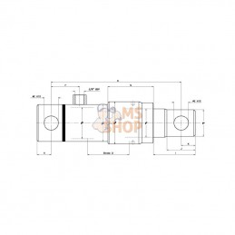 EPL55700CB; KRAMP; Vérin simple effet CB D55-700; pièce detachée