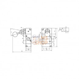 MAL32B18; KRAMP; Vanne 3/2, levier bouton 1/8"; pièce detachée