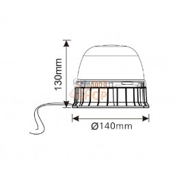 LA20021; KRAMP; Gyrophare à LED, boulonné; pièce detachée