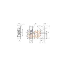 334D035; CAMOZZI; Double vanne pneumatique 3/2; pièce detachée