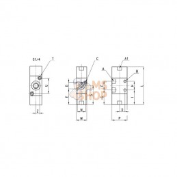 334033; CAMOZZI; Distributeur 3/2, bistable; pièce detachée