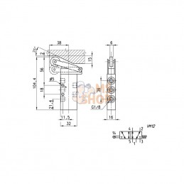 358955; CAMOZZI; Distributeur 5/2, levier galet; pièce detachée