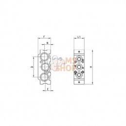 CNVL3I1; CAMOZZI; Module intermédiaire; pièce detachée