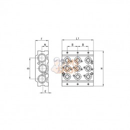 CNVL3I3; CAMOZZI; Module intermédiaire; pièce detachée